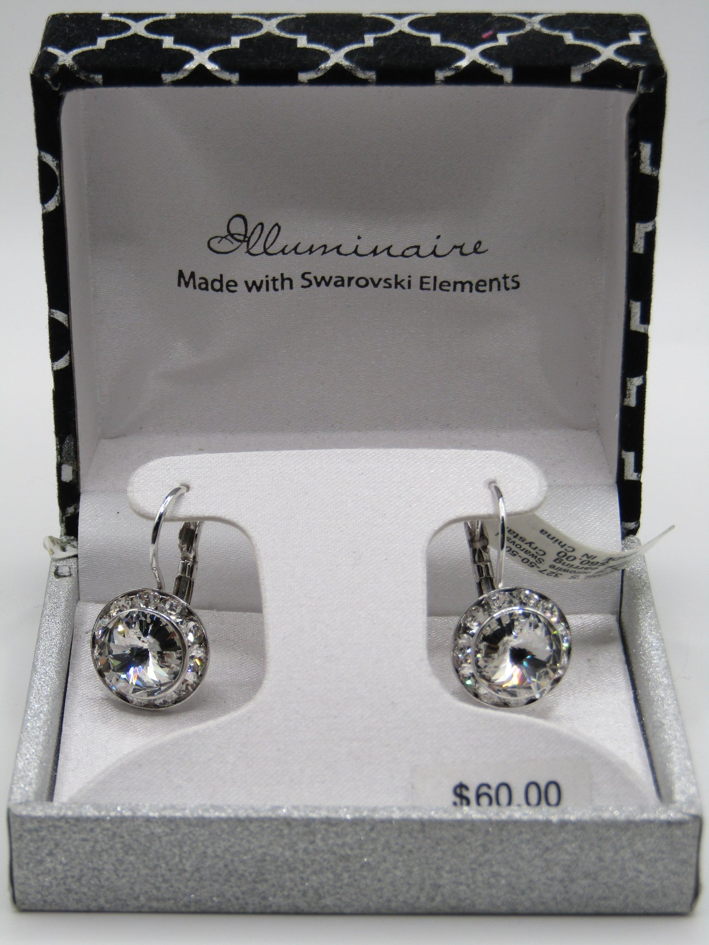 Illuminare Silver Plated Crystal Drop Dangle Earrings