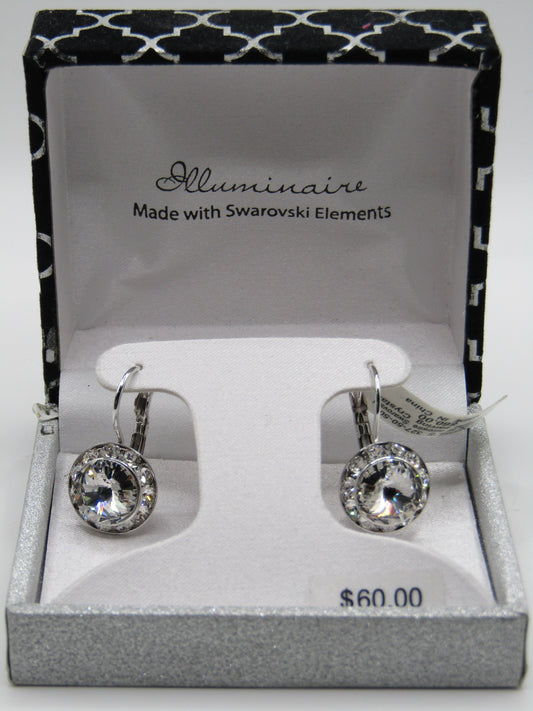 Illuminare Silver Plated Crystal Drop Dangle Earrings