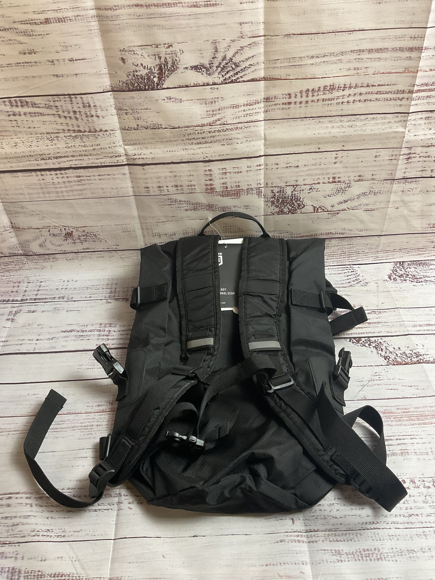 Cannae Black Nylon "Celeritas Rolltop" Backpack NWT