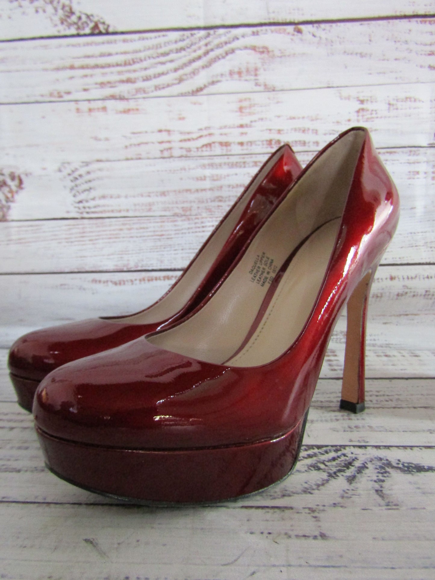 Joan & David Quella Women's Red Patent Leather Pumps Size 6.5