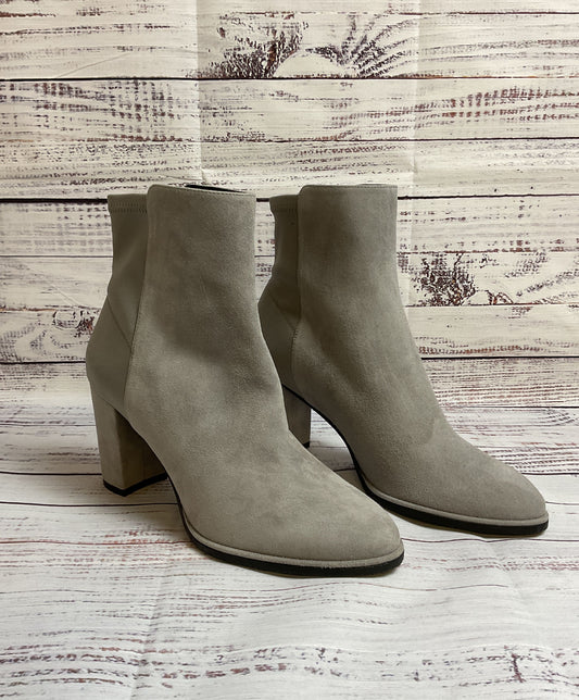NEW IN BOX Stuart Weitzman Harper Bootie Grey Ankle Boot Women 8 w/ Duster Bag