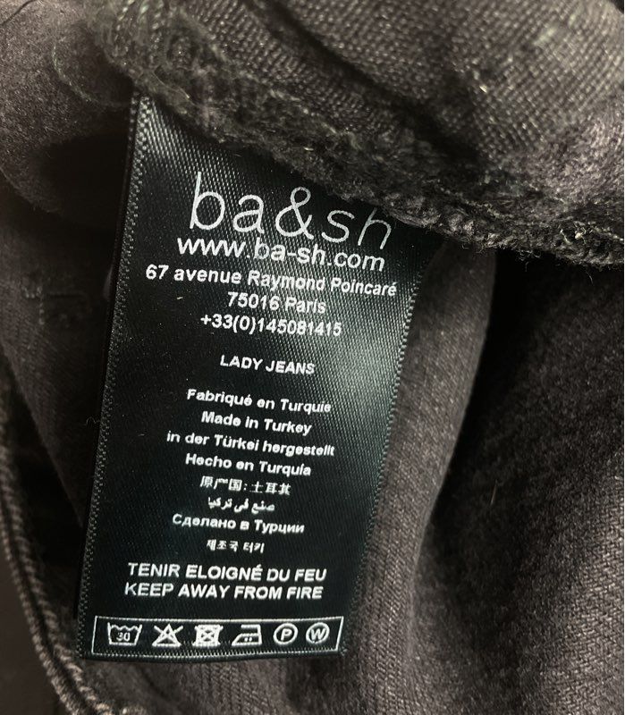 BA&SH Evan Raw Hem Jeans Blackstone 2