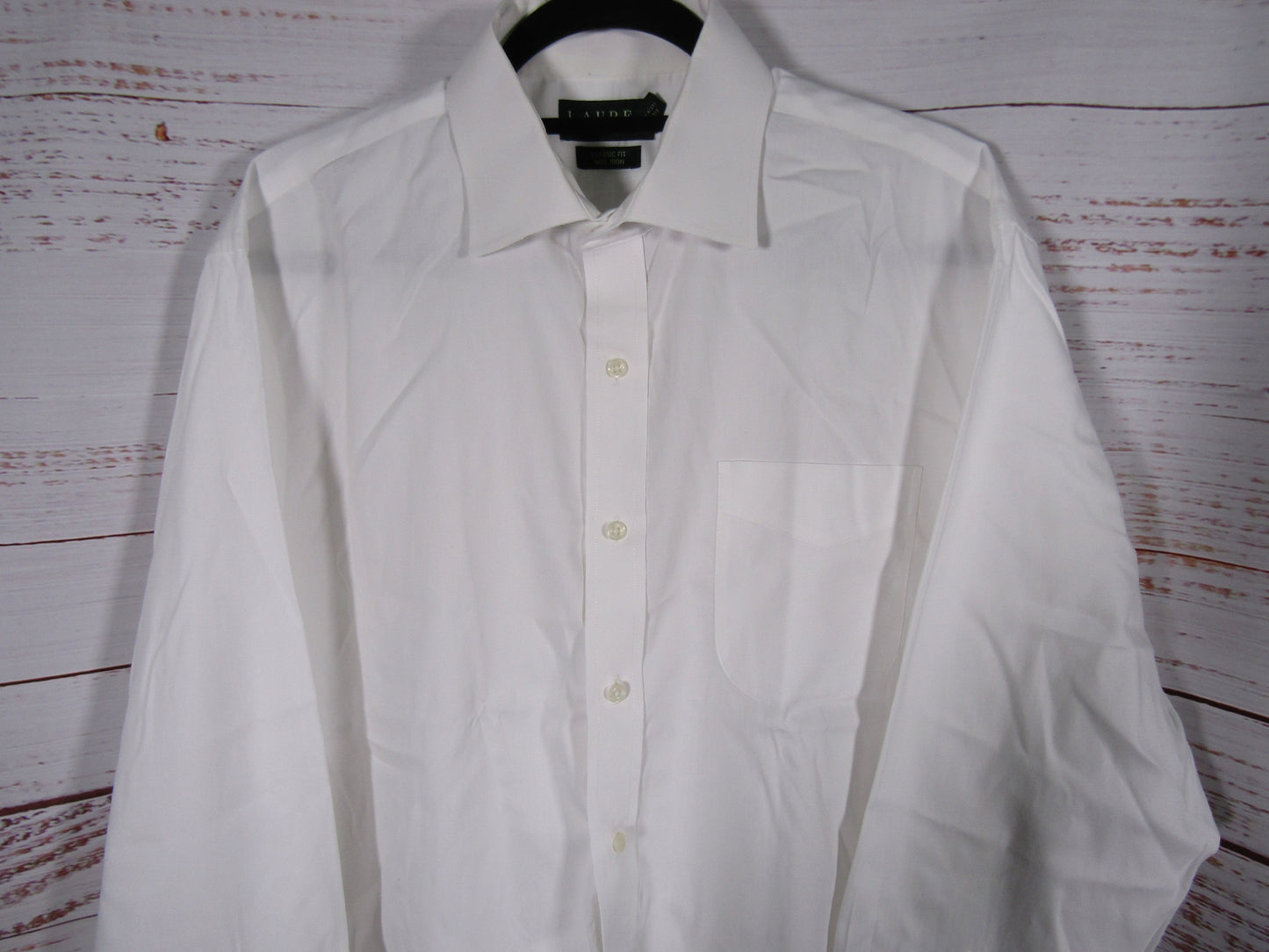 Ralph Lauren Men's White Long Sleeve Button Down Dress Shirt Size 17