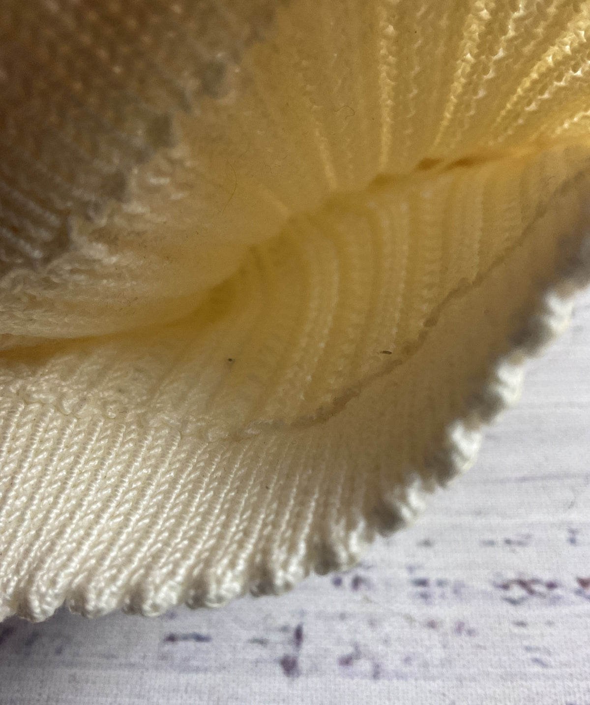 Vintage Cream Knit Gloves - Size 7