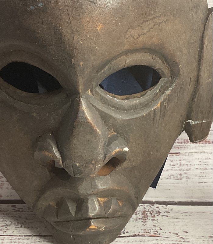 Vintage Handcrafted Wooden Nepalese Jakhri Mask