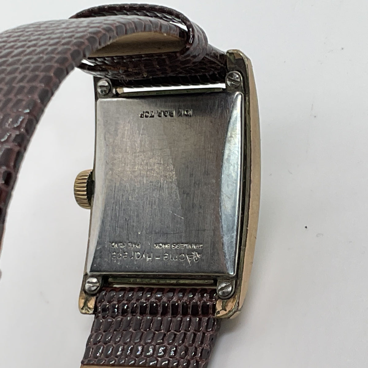 VTG. FORTIS Incabloc 10K Gold Filled 17 Jewels Tank Watch- WORKS GREAT!!!!
