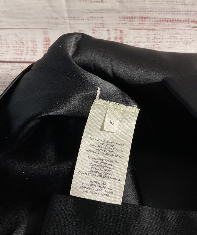 NWT The Row Women's Black Lafran Short Button Vest Dress Size 10
