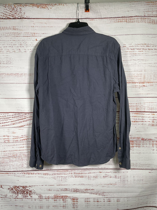 Patagonia Dark Blue Button Up Cotton Long Sleeve - Size M
