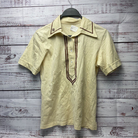 Tory Burch Sport Retro Cotton Embroidered Polo T-shirt - Size S