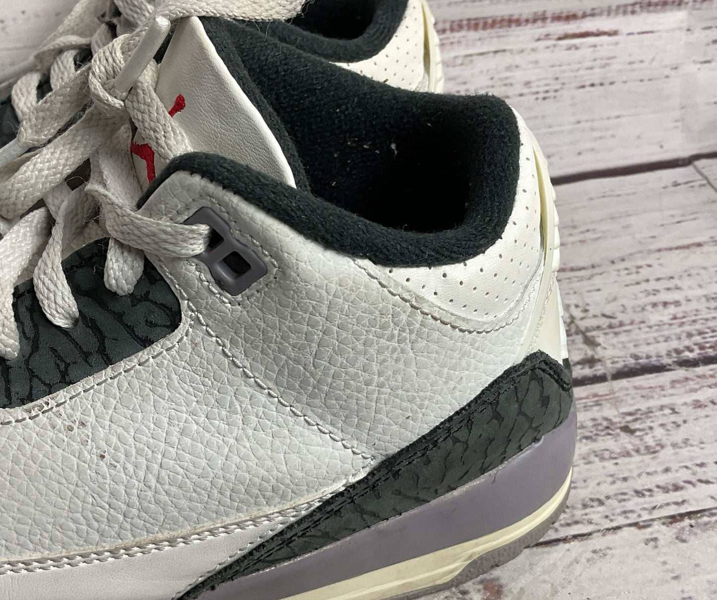 Nike Air Jordan 3 Retro Unisex Kids Sneakers Cement Grey 2Y