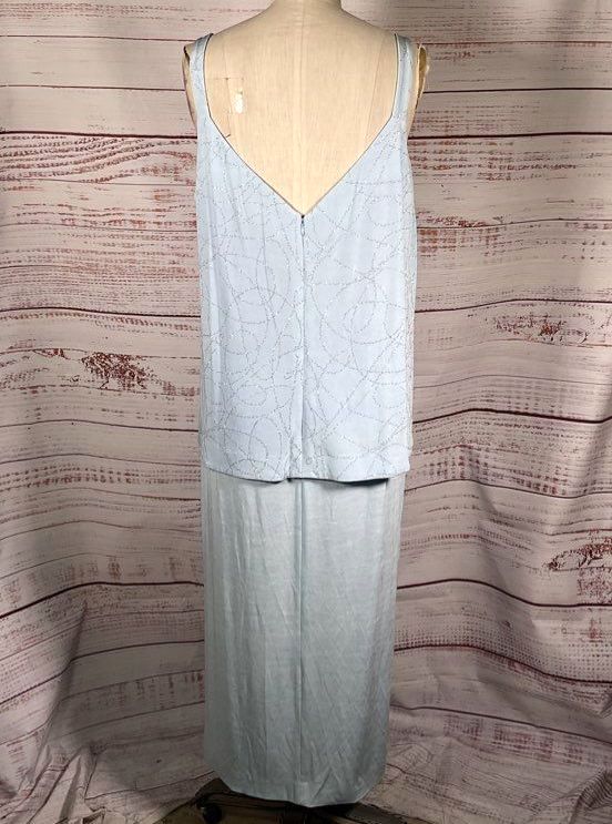 Huey Waltzer for Saks Fifth Avenue Vintage Sleeveless Dress Blue 2X