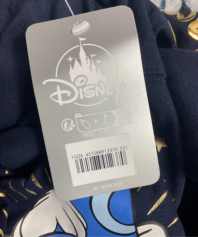 Disney Fantasia Sorcerer Mickey Mouse Spirit Jersey Navy Blue L