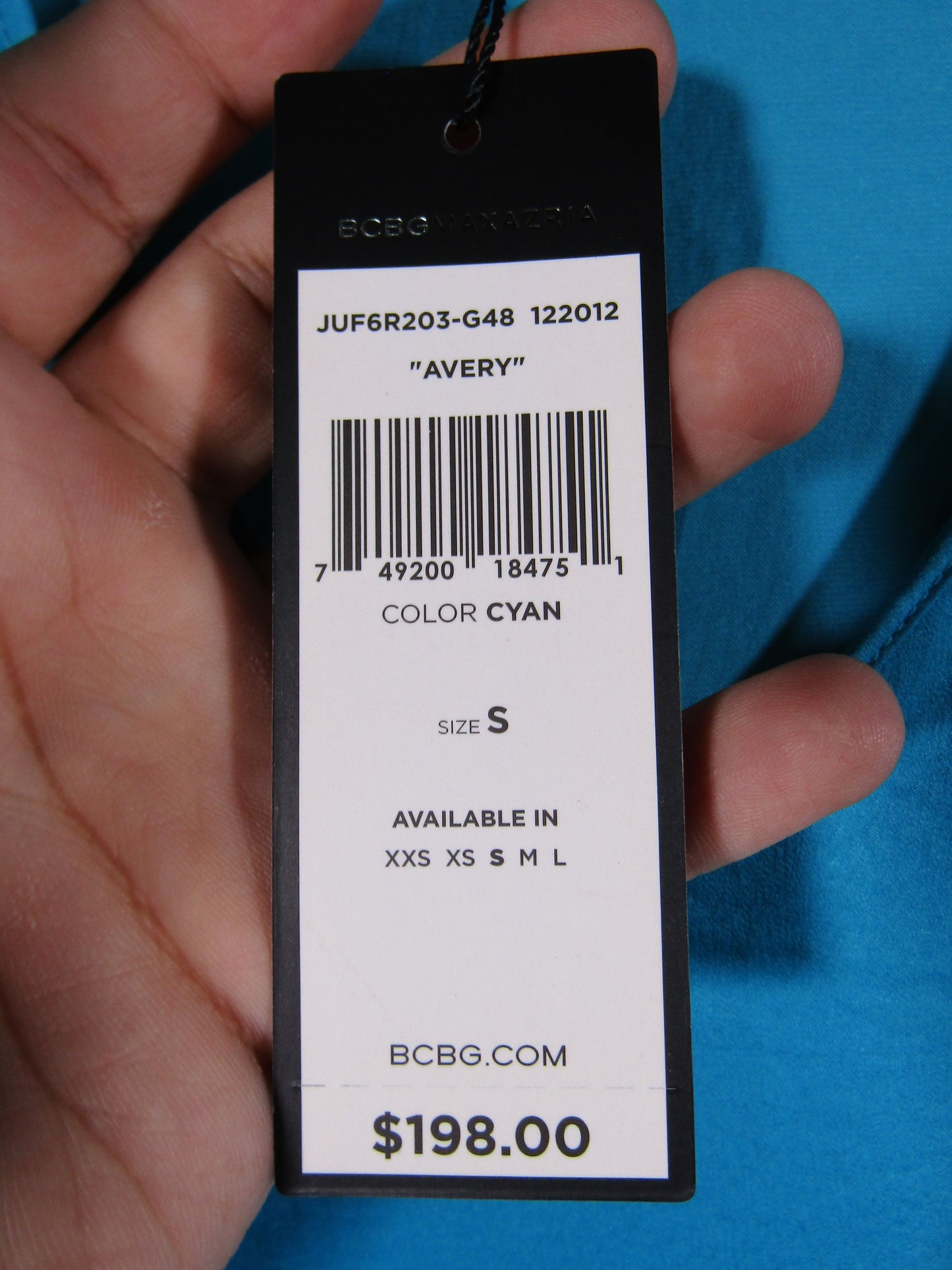 BCBG Maxazria Avery Women's Cyan Blue Dress Size S