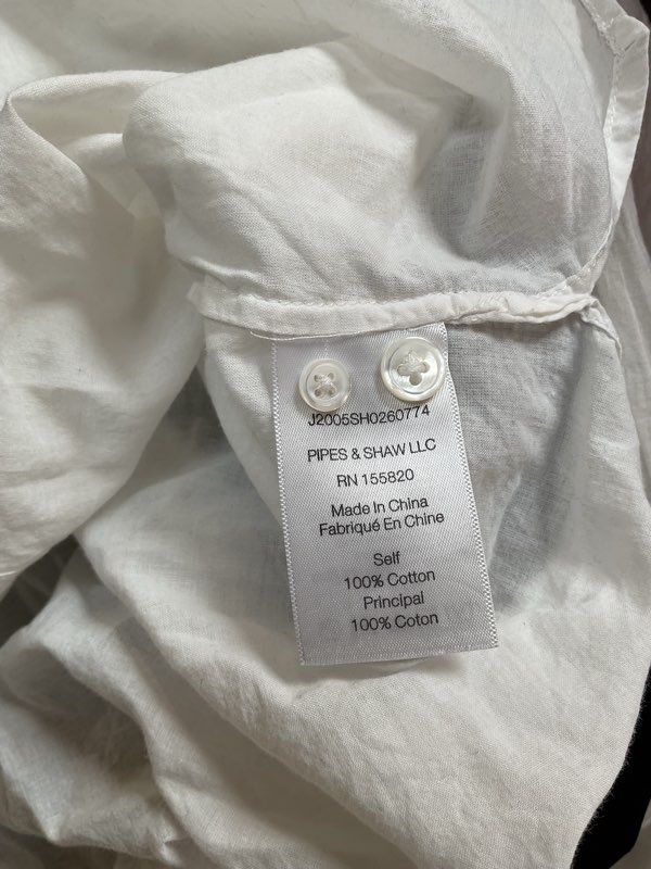 Women's Veronica Beard Button Up White Long Sleeve Blouse Size S