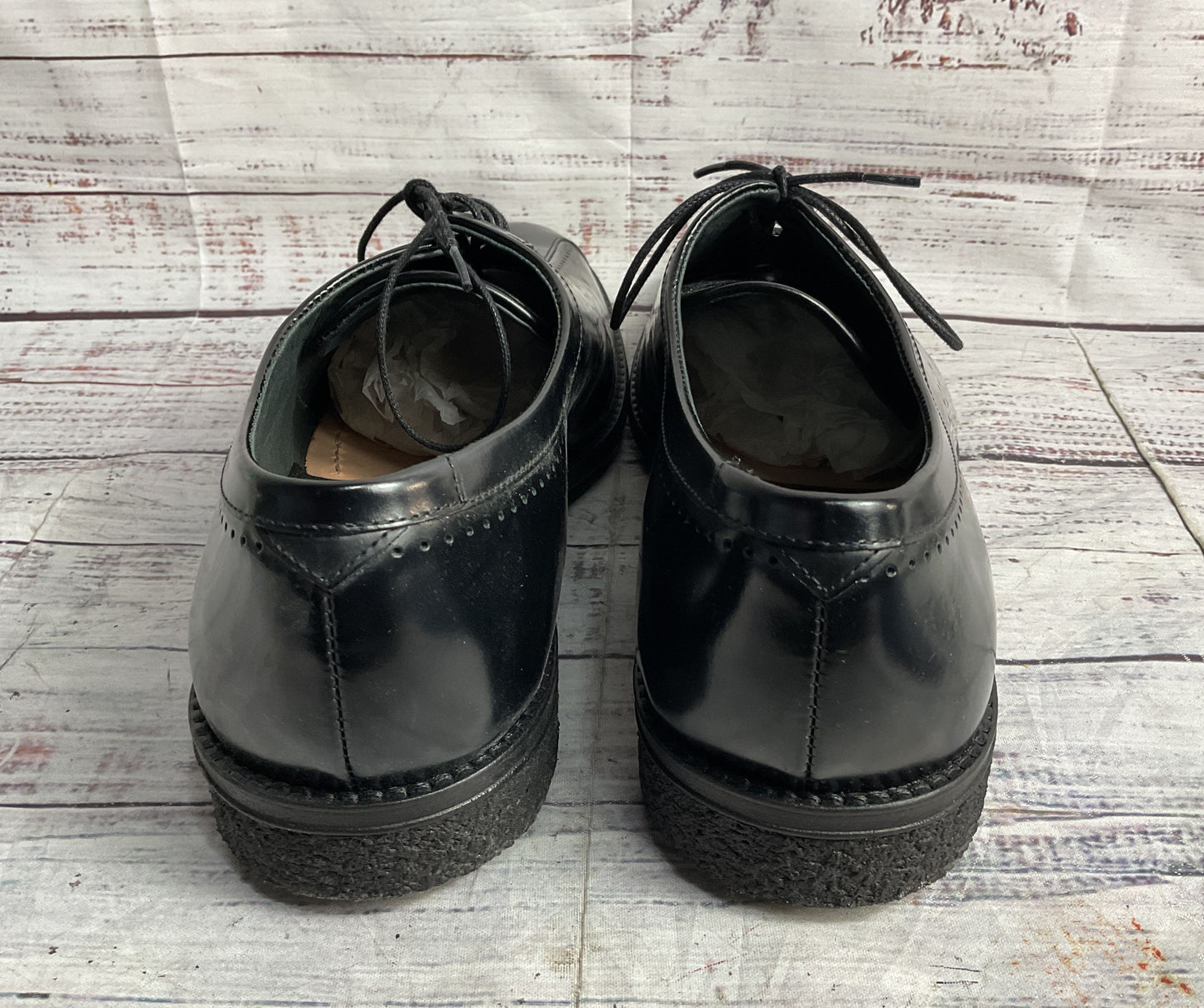 Adiev Paris Leather Perforated Derby Shoes Black 45