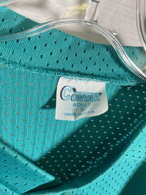 Vintage 90s San Jose Sharks Blue Jersey #33 Signed Contax Size S