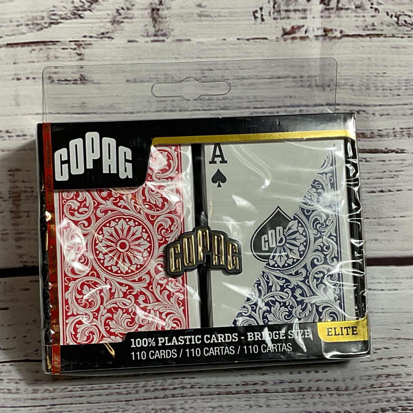 COPAG Elite 1546 Plastic Bridge Size Regular Index Cards Red/Blue- (3 OF 12)