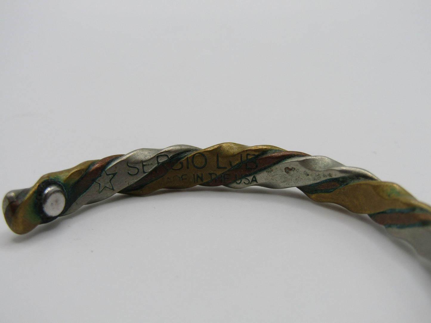 Set of 3 Sergio Lub Bronze / Copper Cuff Bracelet