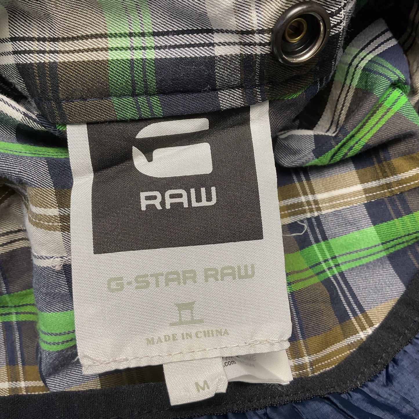 G-Star Raw Navy Blue Wind Breaker Reversible Jacket - Size M