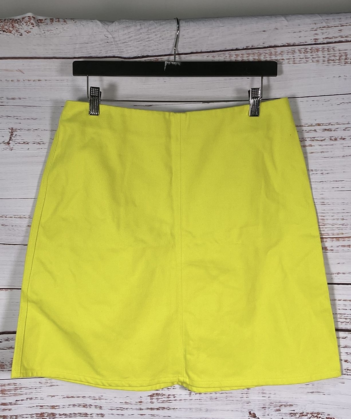 ARK Neon Yellow Zip- Up Skirt NWT Women's - Size 42