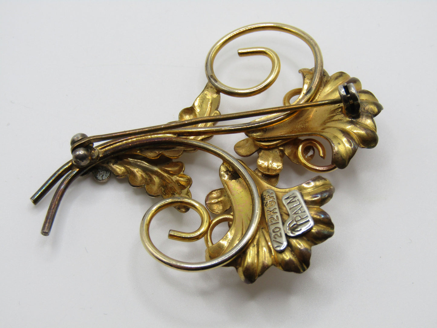 Palm Company 12k Gold Filled Floral Brooch Pin