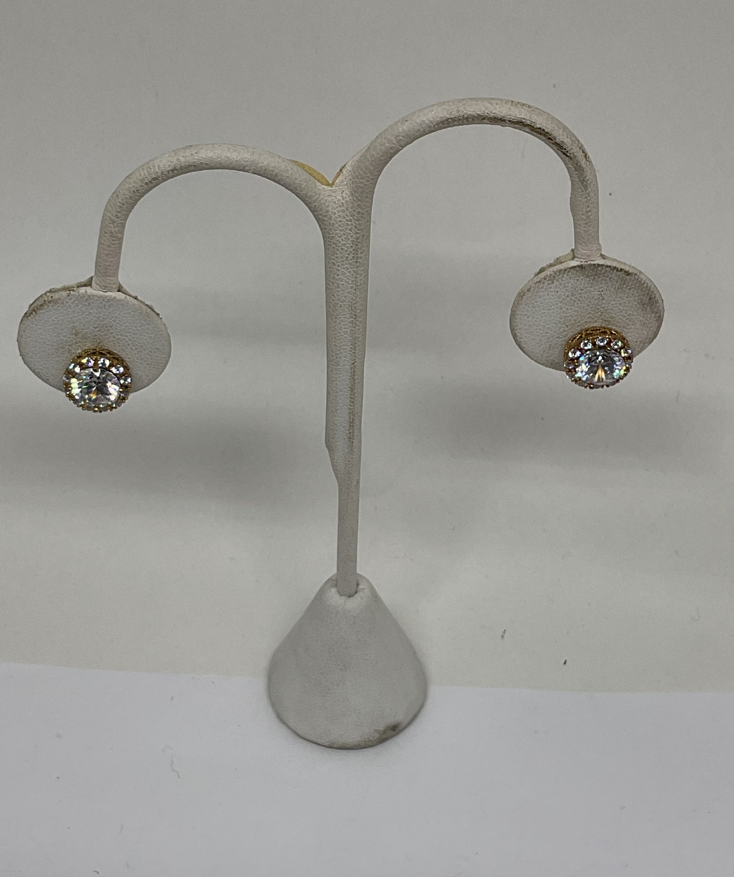 Lot 3 Sterling Silver Gold Tone Earrings with Rhinestones