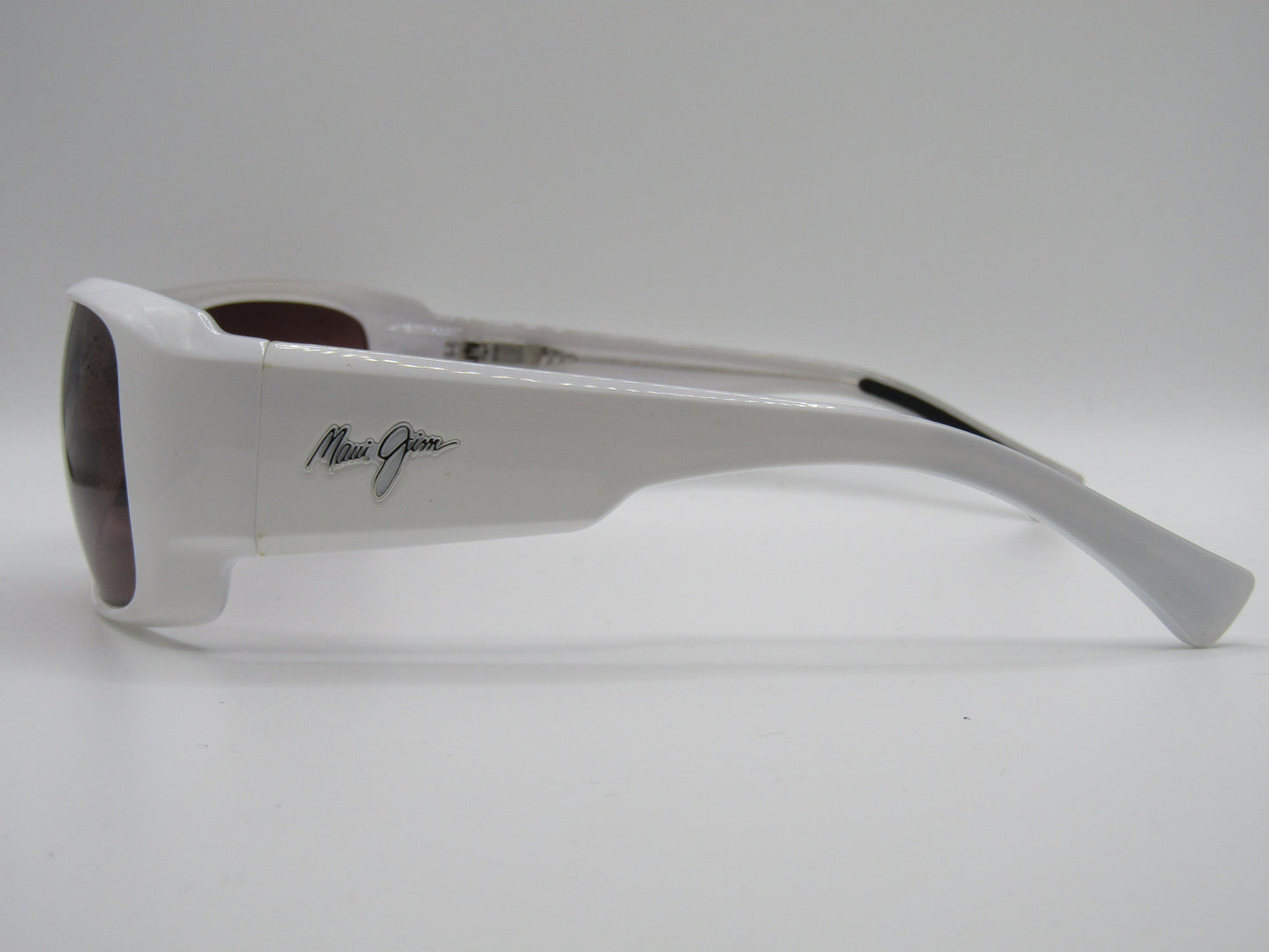 Maui Jim Five Caves White Sport Wrap Sunglasses Frame Made in Italy