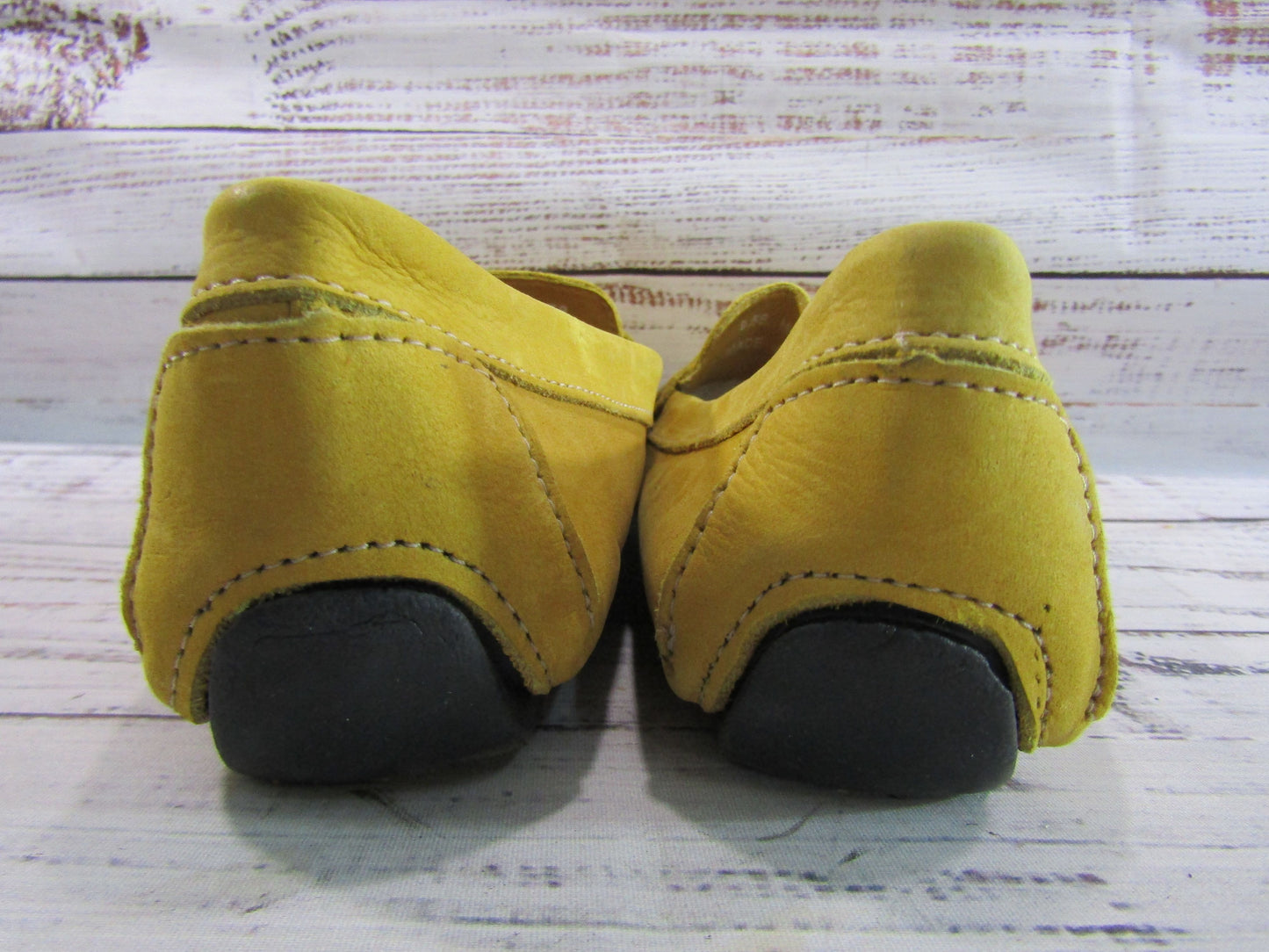 Massimo Matteo Men's Yellow Suede Driving Penny Loafer Size 9.5