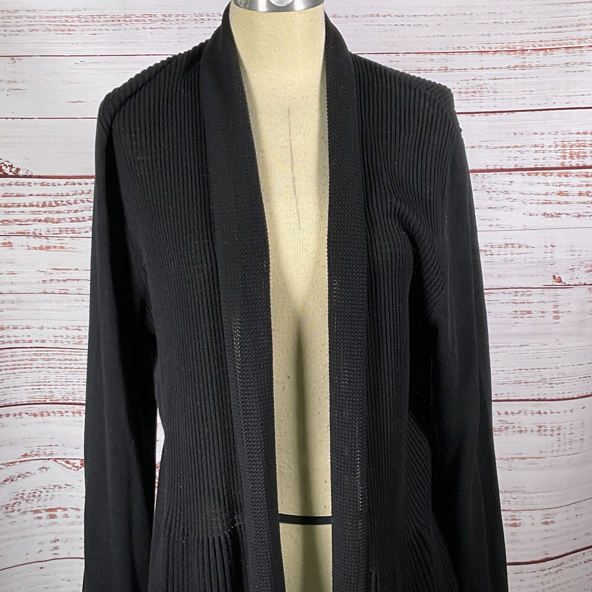 STELLA CARAKASI Women's Black Long Cardigan- SZ L