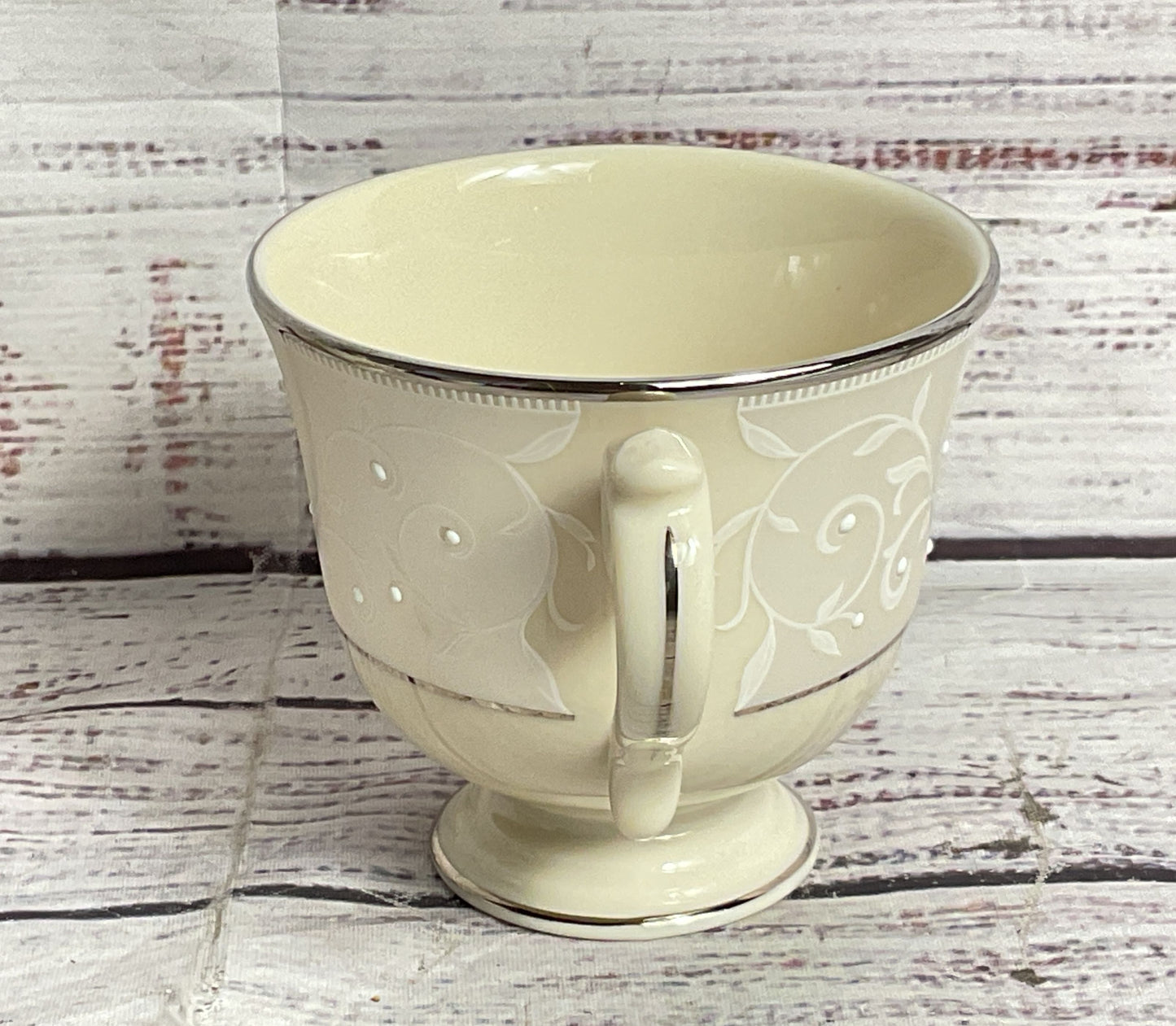 Lenox Pearl Innocence 3" Footed Lot of 8 Tea Cup Cream