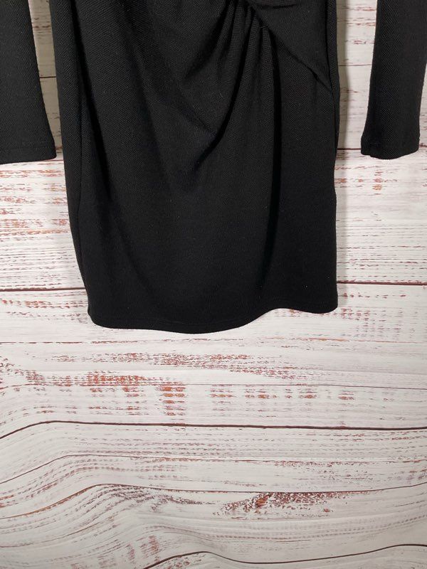 IRO Aenor Bodycon Twisted Front Black Short Dress Size 34 Women's