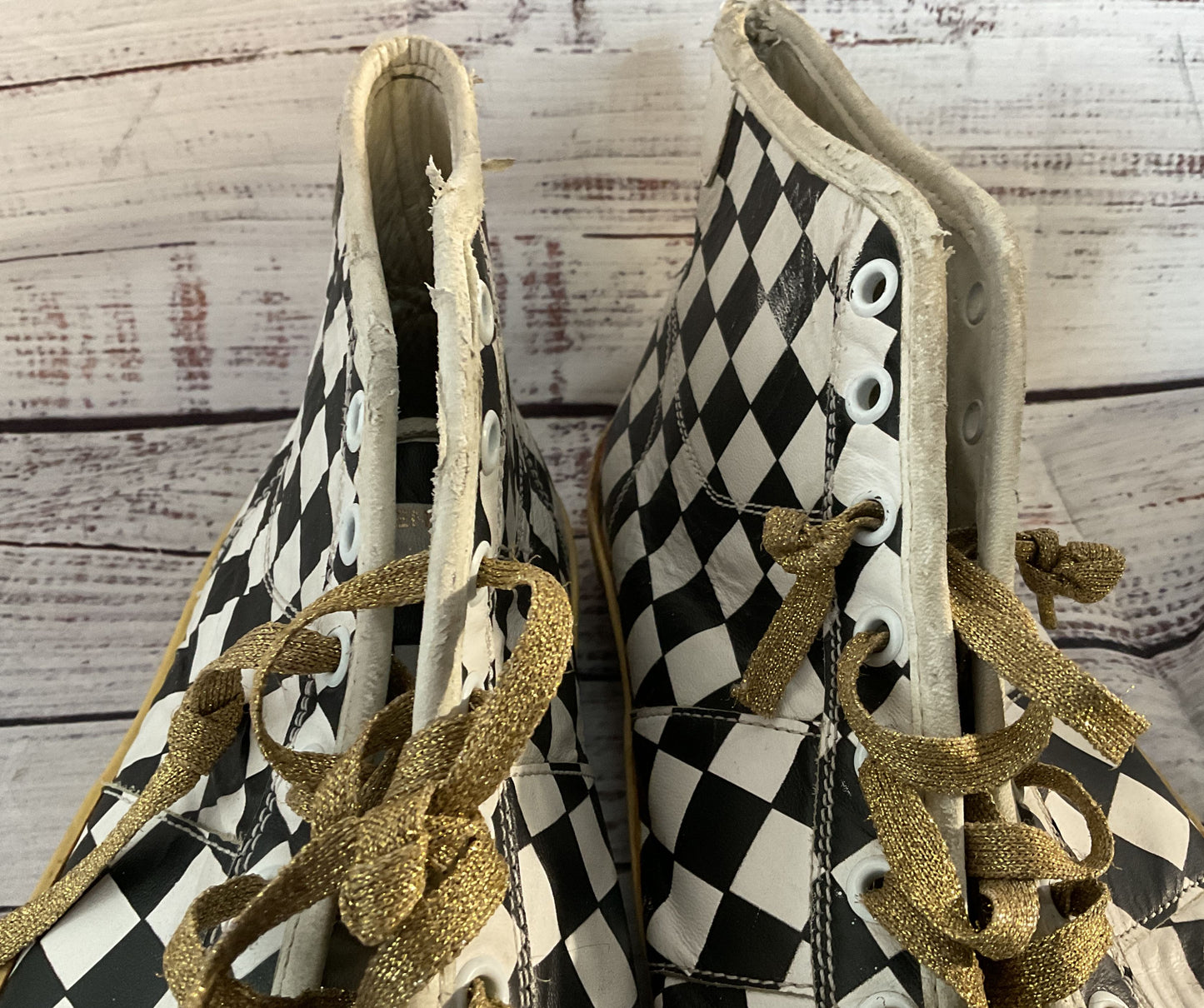 Saint Laurent Paris Hedi Slimane Checkered High Sneakers Multicolor 11.5