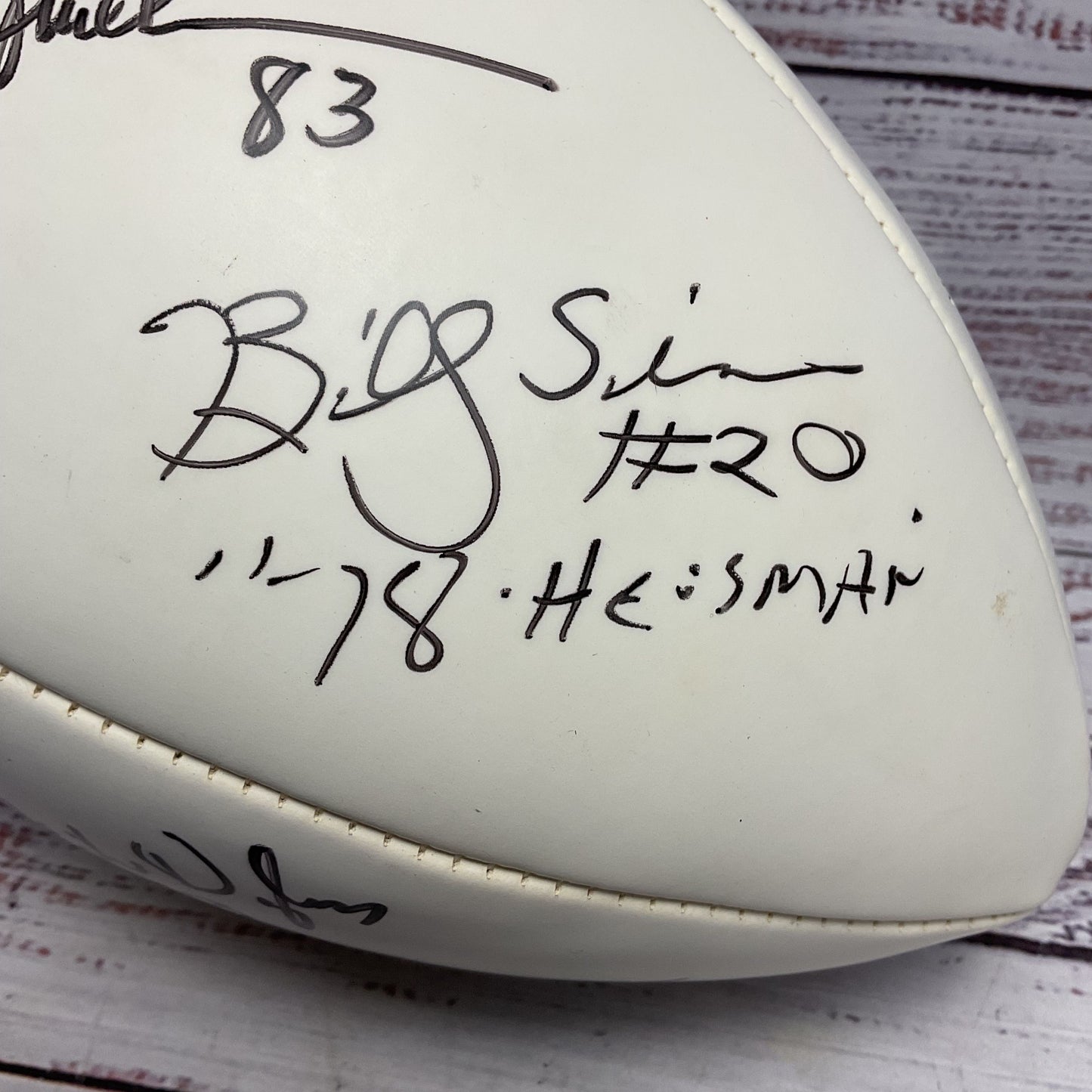 Signed Autographed Football Billy Sims James Lofton Mike Douglass Rocket Ismail