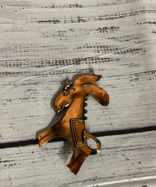 Unbranded Copper Vintage Donkey Brooch