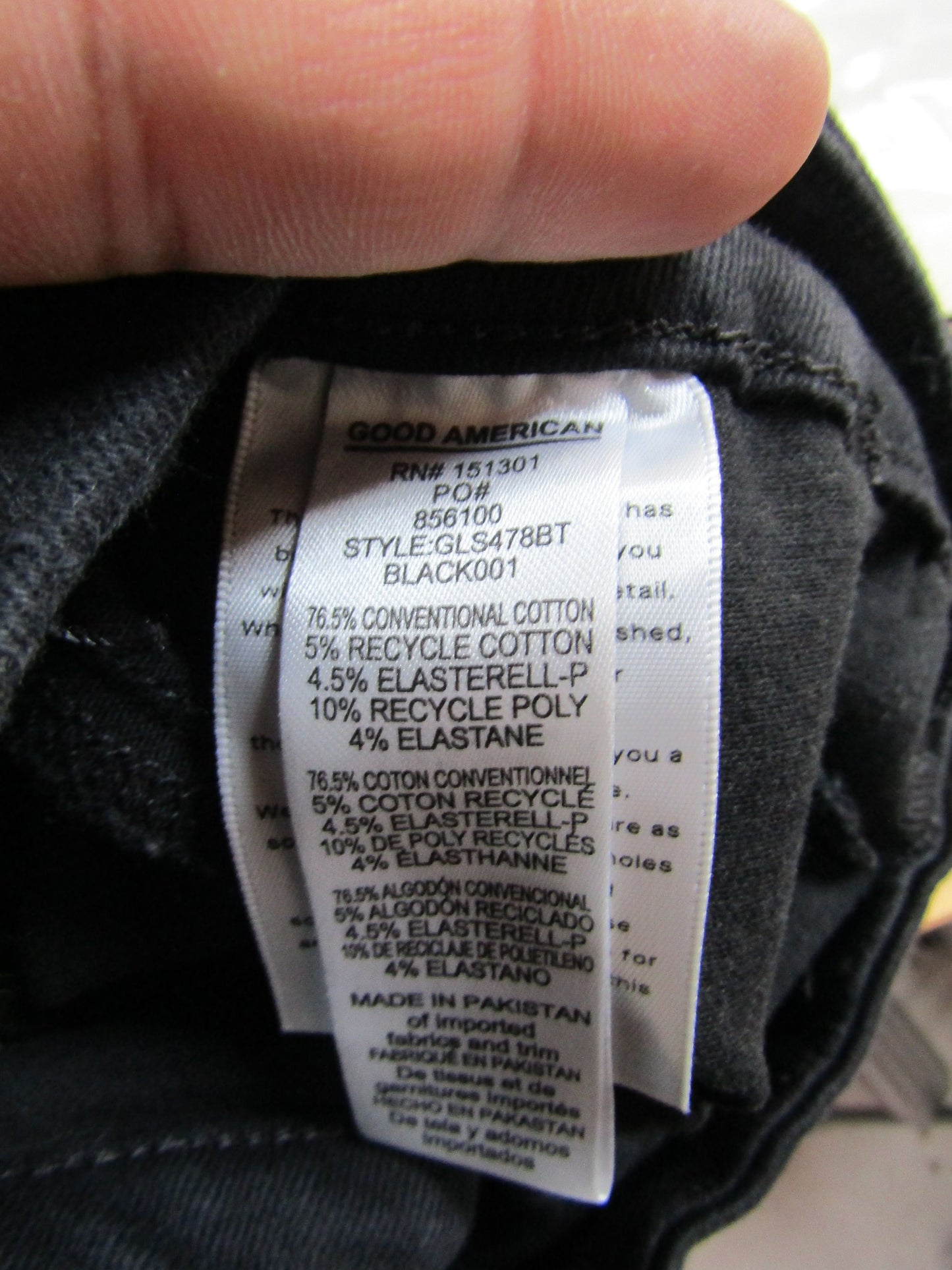 Good American Good Legs Women's Black Straight Jeans Size 8