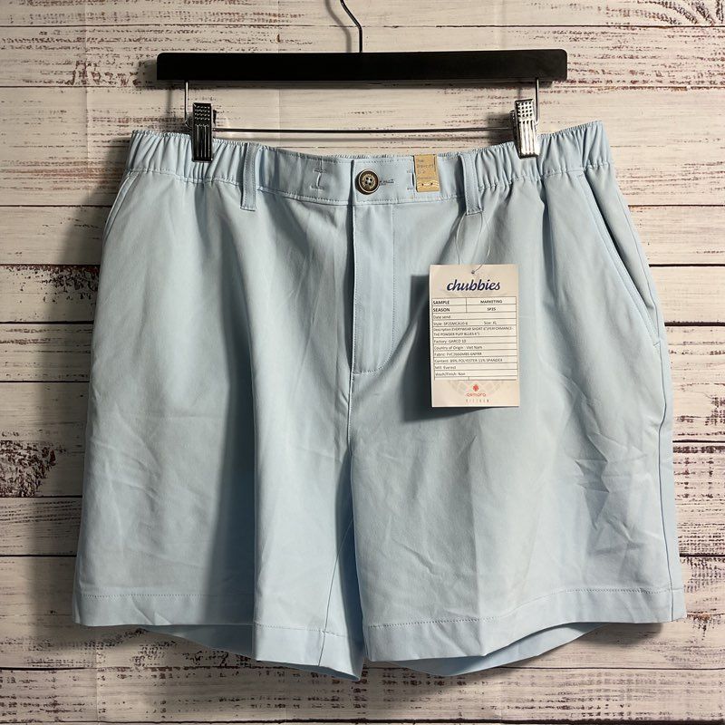 NWT Chubbies Powder Puff Blue Everywear 6" Shorts - Size XL
