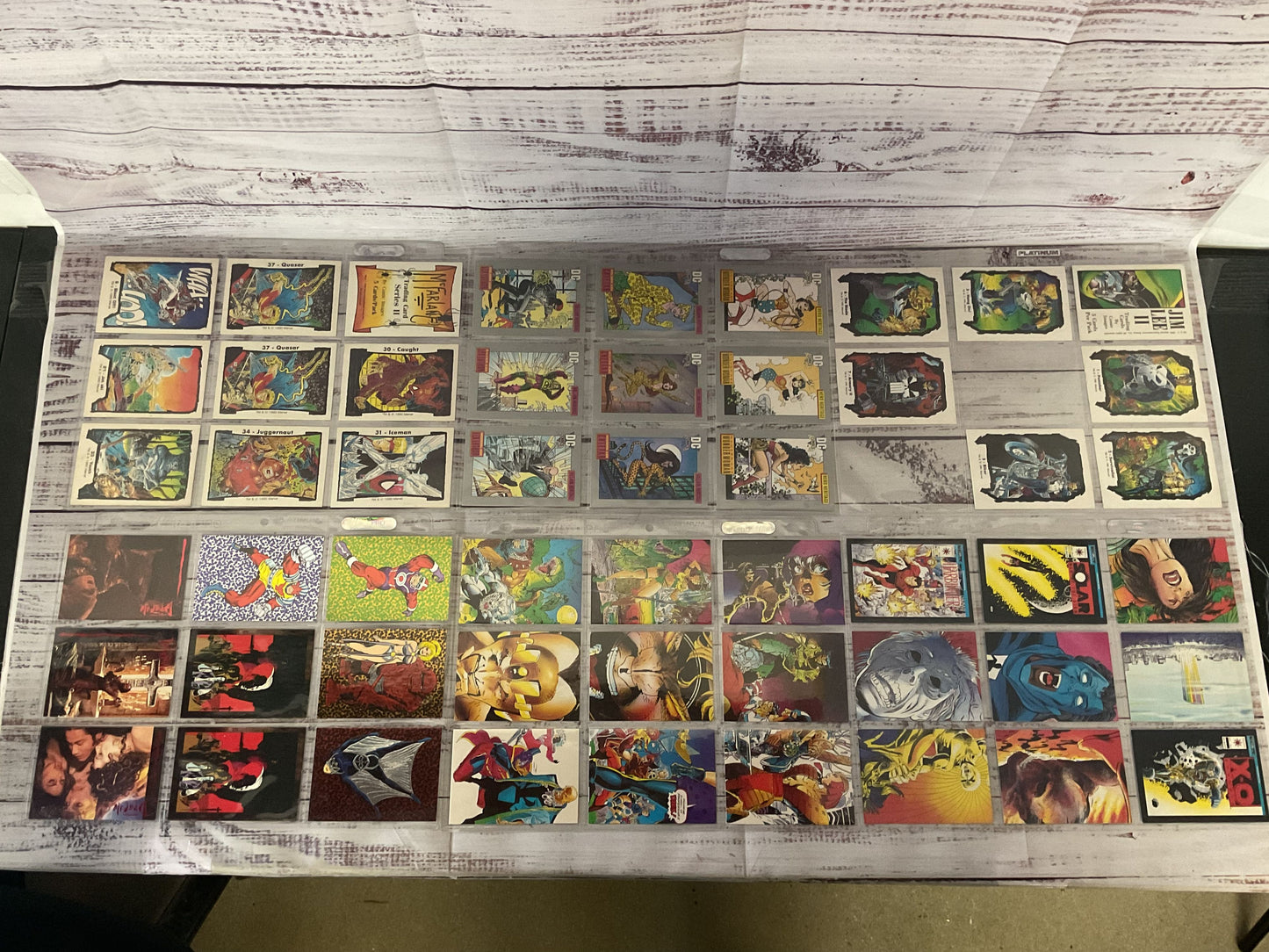 Lot Of Miscellaneous Comic Trading Cards X-Men DC Marvel Topps