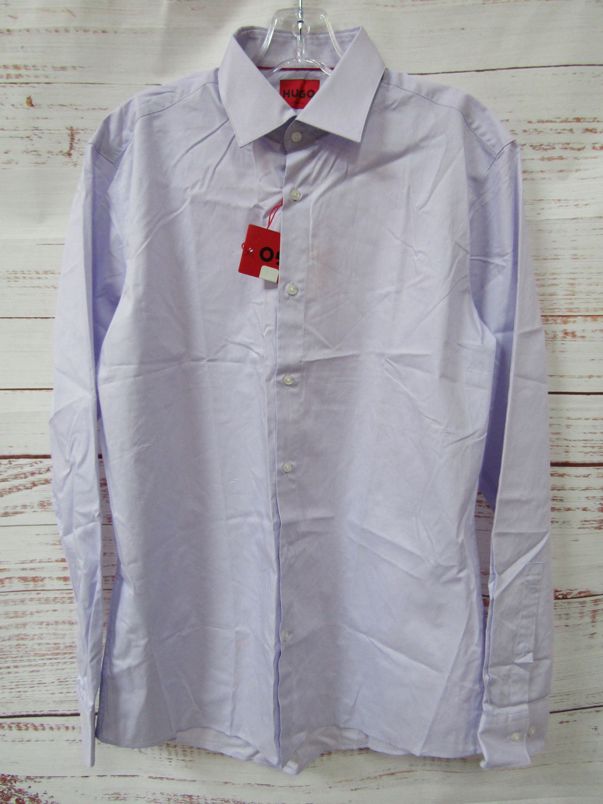 Hugo Boss Valerio Men's Lavender Cotton Dress Shirt Size 15.5