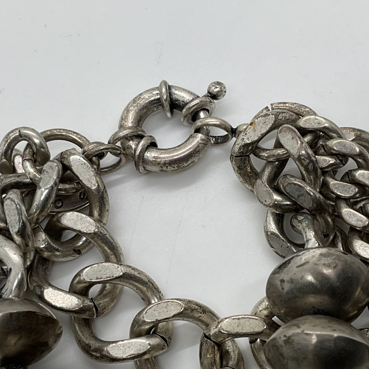 VTG. GILES AND BROTHER Triple Strand Chunky Chain Bracelet- 7.5"
