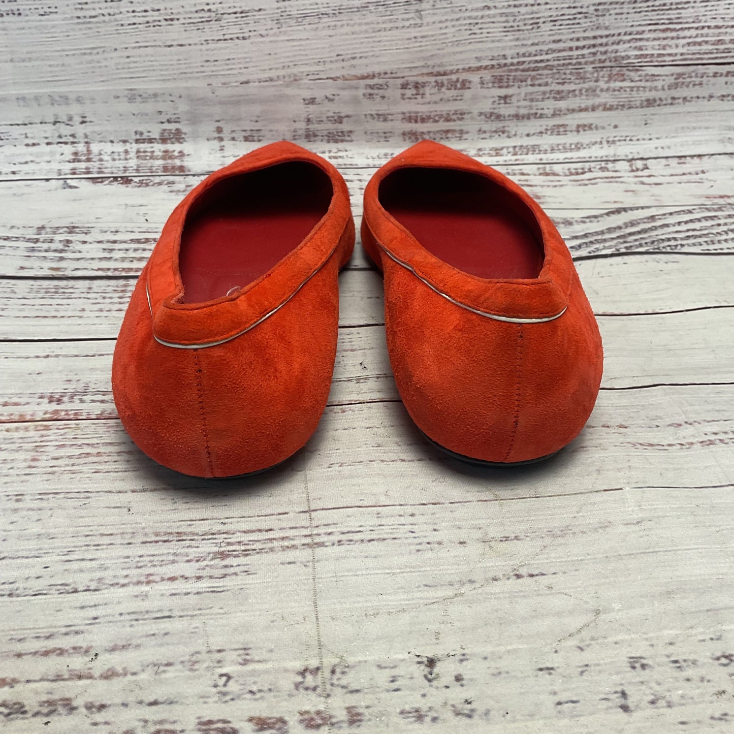 Marni Red Suede Pointed Toe Ballet Flat Women Size 6US 36EU