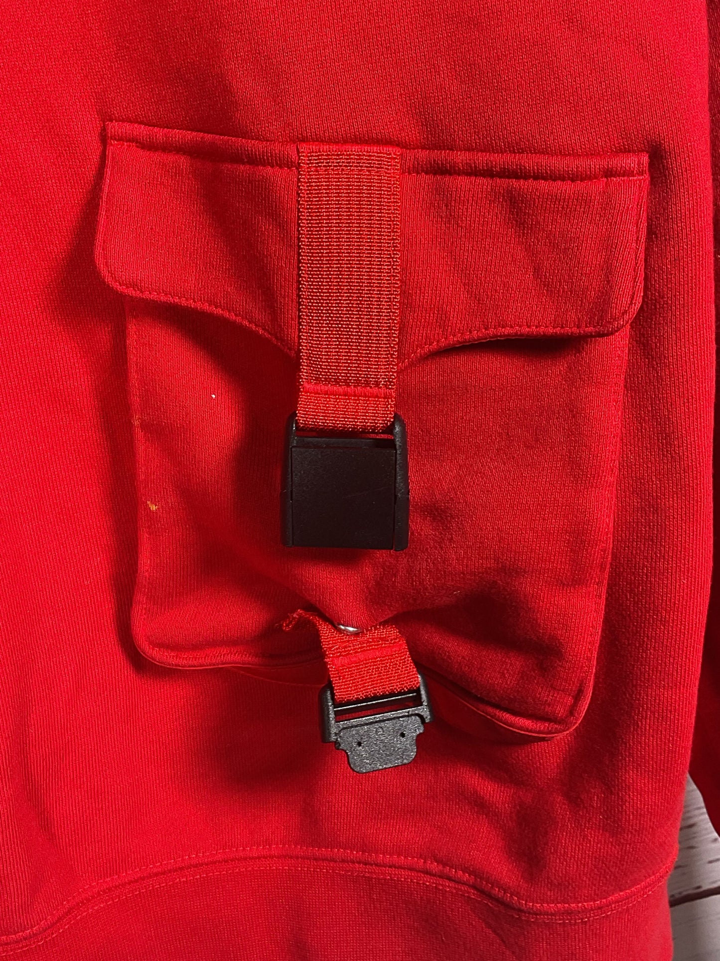 adidas Red Cny Pullover Crewneck with Cargo Pockets - Size S