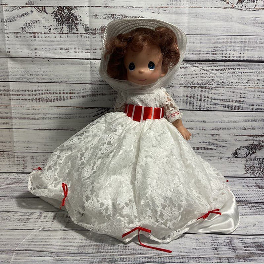 Disney X Precious Moments Mary Poppins In White Dress Collectible Doll
