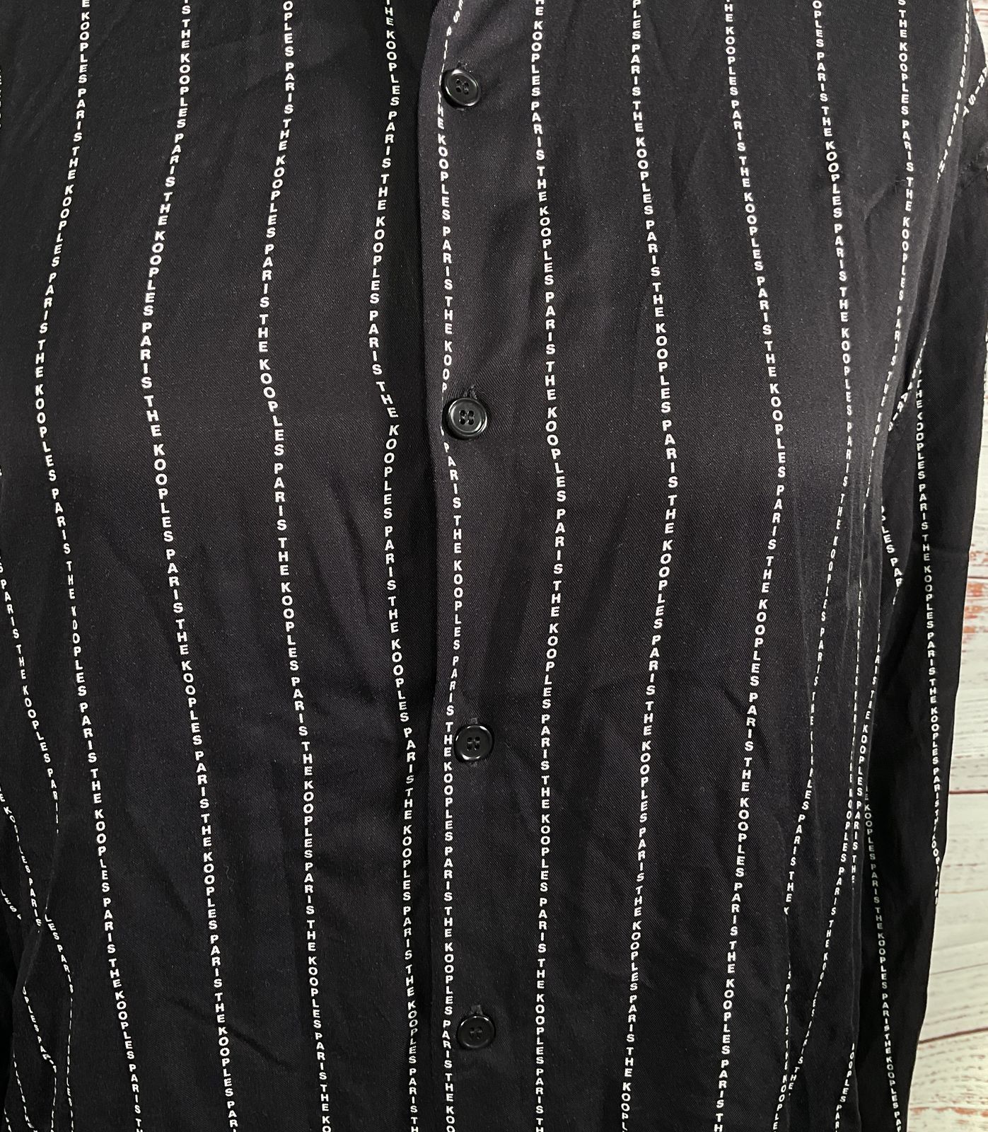 The Kooples Logo Striped Shirt Black XL