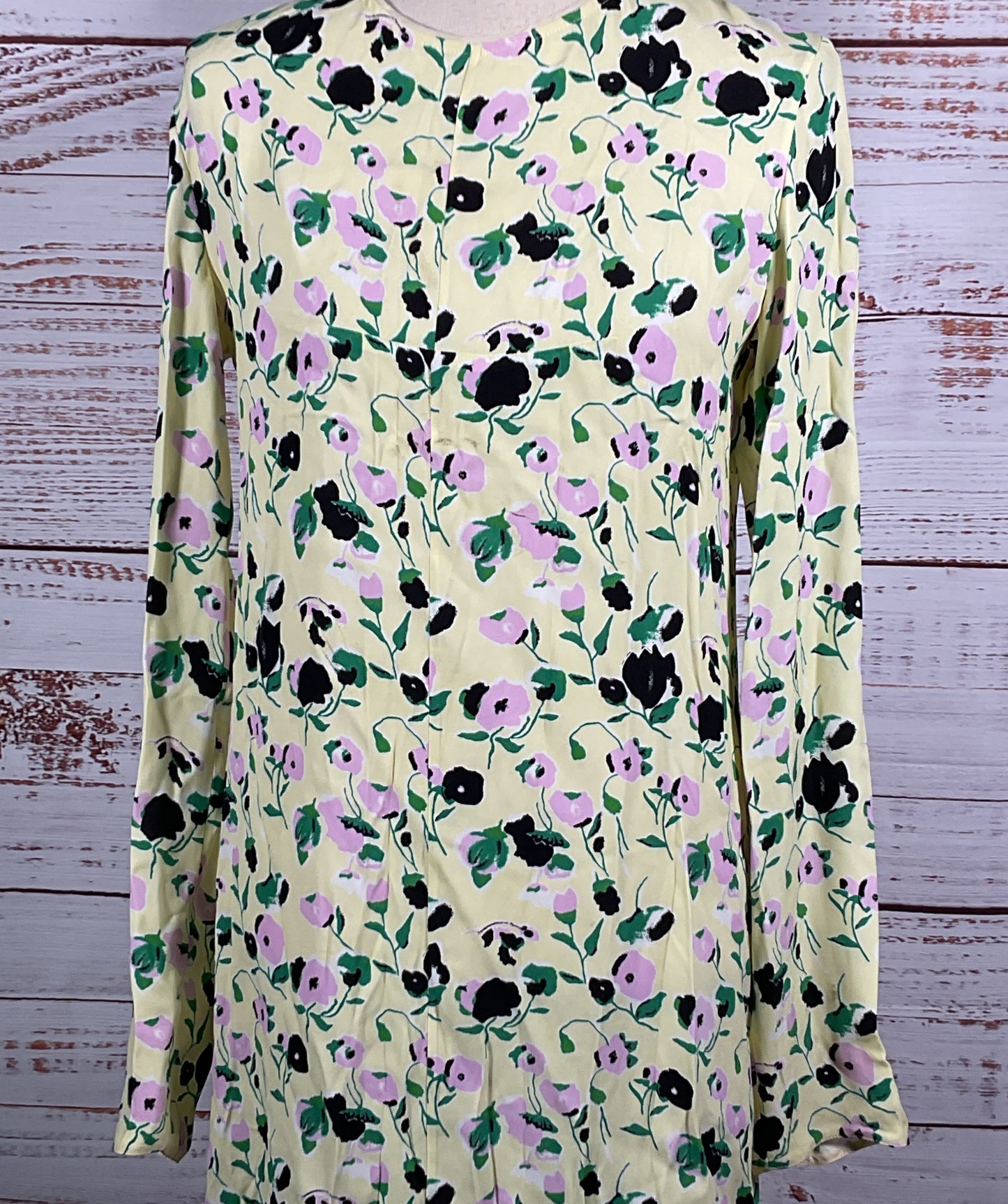 Plan C Floral Print Long Sleeve Dress Multicolor 38