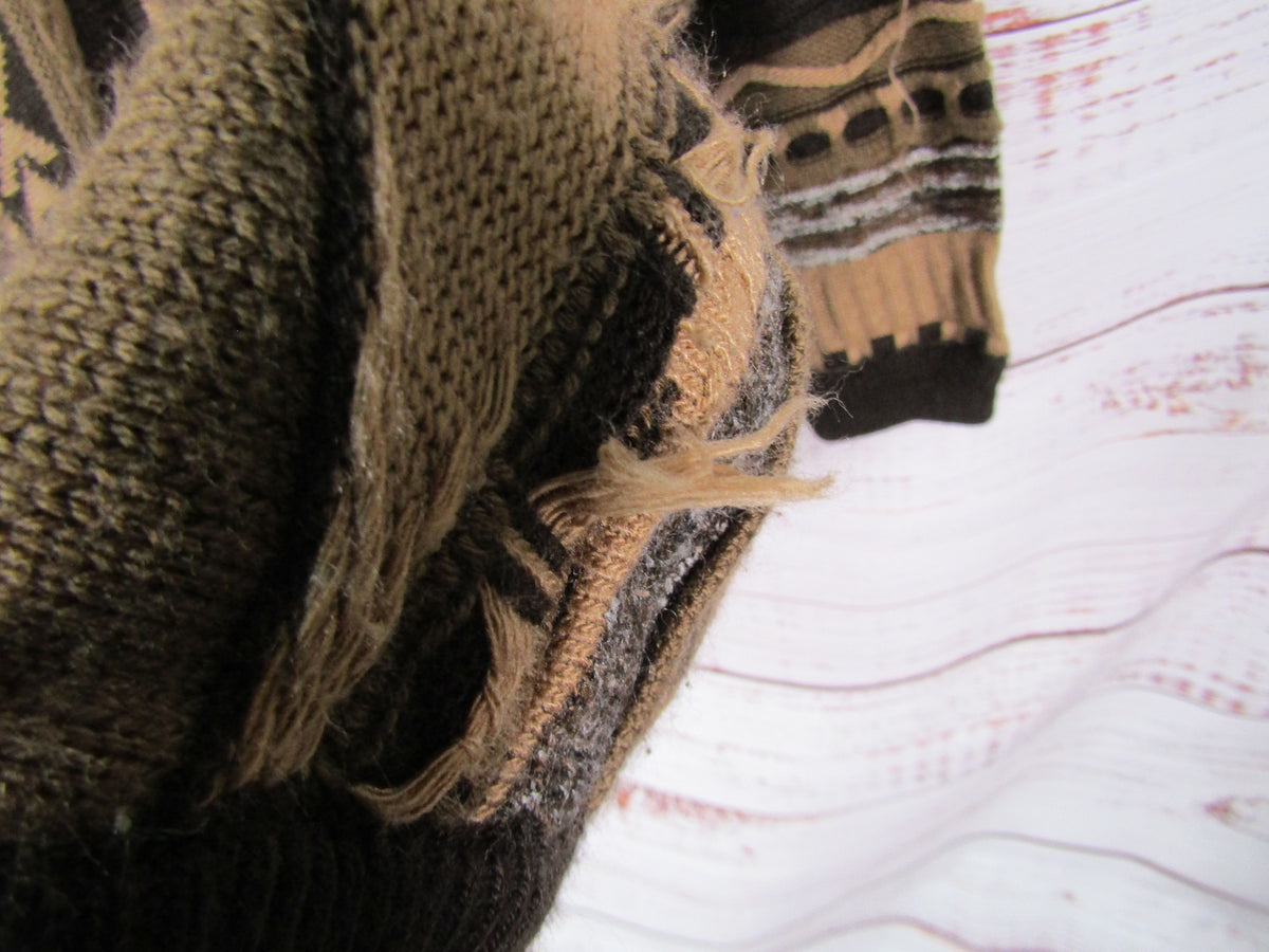 Vintage Bergati Men's Brown Long Sleeve Shirt Size XL
