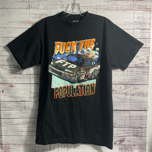FTP Fuck the Population Black Nascar S/S Hypebeast Streetwear T-shirt - Size M