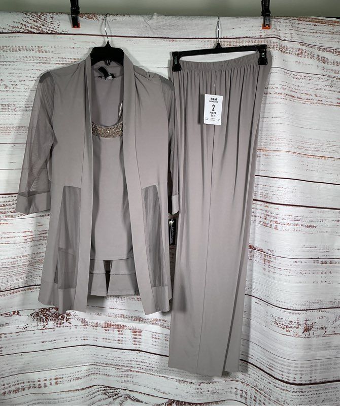 NWT R & M Richards 2 pc Pants and Cardigan jacket w/built in shell Set Size 6