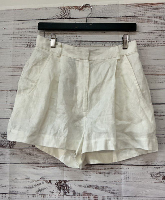NWT Women's Bondi Born White Linen Shorts Size L