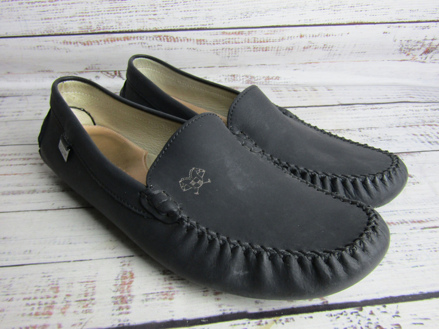 London Kids Sahara Girl's Black Loafer Shoes Size 7 Made in Italy