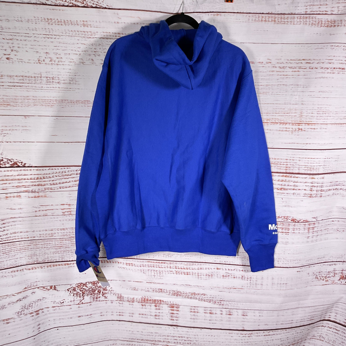 Champion MoMA Ed Ruscha OOF Blue Reverse Weave Hoodie Mens Jacket - Size L New